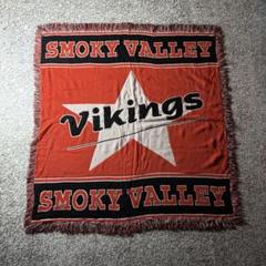 【90sオールド】Vikings SMOKY VALLEY ラグ タペストリー