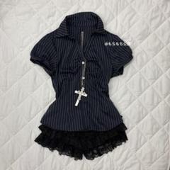 ♪00s coquette ダークコア リボンカットソー 00s coquette ダークコア リボンカットソー fairygrunge
