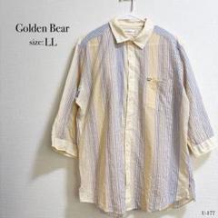 ☆美品☆ Golden Bear ストライプ 長袖シャツ LLサイズ 大きめ