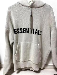 2日限定価格‼️ESSENTIALS FEAROFGODパーカーライトオートミール FOG ESSENTIALS - 21SS BACK LOGO HOODIE (RUBBER) / ライト