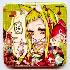 地縛少年花子くん トレーディングスクエア缶バッジ 化け猫旅館 未開封 14点 地縛少年花子くん ミュージアム 化け猫旅館 スクエア缶バッジ 桜