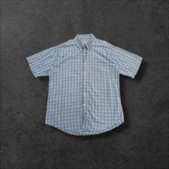 90sウールリッチWoolrich古着半袖ボタンダウンシャツチェック柄M82