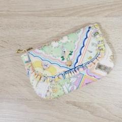 ハンドメイド 16cm蓋付きポーチ 22fabric ハンカチコレクター