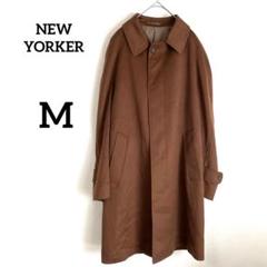 【ニューヨーカー】ステンカラーコート ブラウン M ロング カシミヤ100%