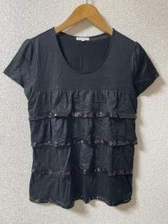 TO BE CHIC ティアードフリルカットソー　スパンコール　サイズⅡ 中古