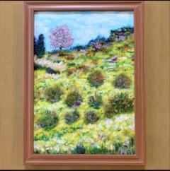 【ミモザが咲く頃】アクリル画 F3 風景画 絵画 c3c478bd8a1532beab36addff0d9d8