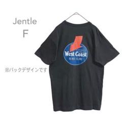 【ジェントル】　Tシャツ　バックプリント　日本製　綿100%　ダークグレー　F