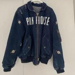 【希少】ピンクハウス 中綿 ジャンバー ブルゾン ベージュ チェック デニム 中古】ピンクハウス PINK HOUSE vintage ヴィンテージ パッチ