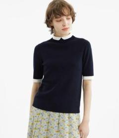 タグ付き新品マッキントッシュフィロソフィー Cleric CollarKnit紺 タグ付き新品マッキントッシュフィロソフィー Cleric CollarKnit