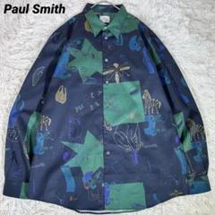 【未使用】Paul Smith 長袖シャツ 総柄 マルチカラー オーバーサイズ
