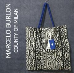 ♂♀新品・ビッグトートバッグ【MARCELO BURLON】ダブルハンドル　柄