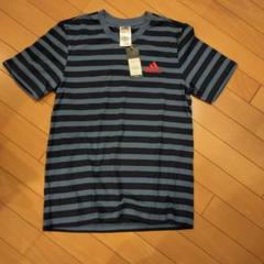 adidas GK9139 青ネイビーボーダー Tシャツ 160サイズ