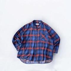 80s 90s OPEN TRAILS プリント フランネルシャツ