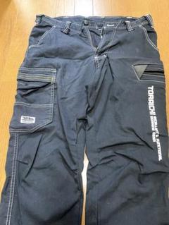 寅一　作業着　平ズボン　ネイビー　Lサイズ　夏用