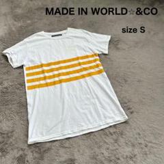 メイドインワールド Tシャツ 半袖Tシャツ 半袖 トップス バックプリント S