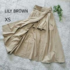 3396　LILY BROWN　パンツドッキングラップスカート　ベージュ　XS