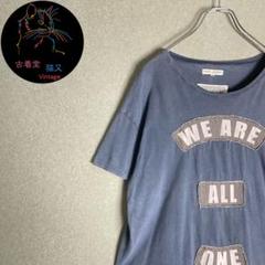 ✮Tシャツ　EACH×OTHER　青　ユーロ古着　ポルトガル製　短丈　L✮