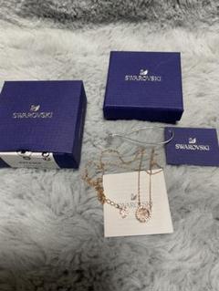 可愛い✨スワロフスキー ネックレス ピンクゴールド クリスタル