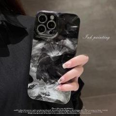 【前回完売】 マーブル 墨 黒 Max iPhone15Pro スマホケース