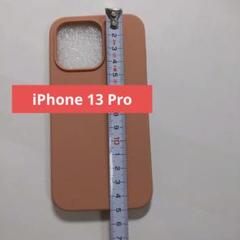 液体シリコン保護電話傷防止ケース 肌の感触,オレンジ,iPhone 13 Pro
