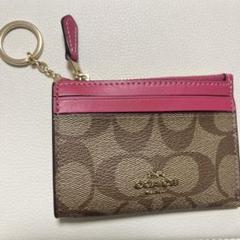 COACH カードケース ブラウン ピンク