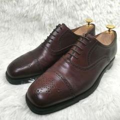 【美品】サントーニ　SANTONI　セミブローグ　ダークブラウン　7.5　26 美品】サントーニ SANTONI セミブローグ ダークブラウン 7.5 26