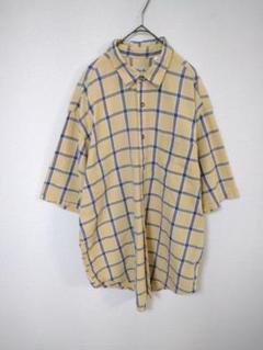 エディーバウアー　Eddie Bauer　シャツ　メンズXL相当　黄色　チェック