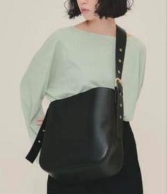 未使用級 ジーナシス el エル ビッグショルダーバッグ ブラック ゴールド金具 eL】Big Shoulder Bag/184697（ショルダーバッグ）｜eL（エル