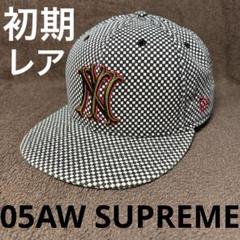 初期 05AW SUPREME Checkered NY New Era Cap