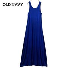 OLD NAVYノースリーブワンピース【M】マキシ丈サイドスリット