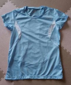 アシックス 水色 ランニング Tシャツ M 速乾