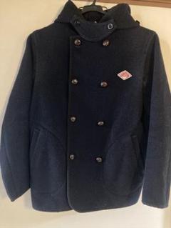 ✨極美品✨完売DANTON  ウールモッサー　ダブルボタンコート　ネイビー　L 美品】 DANTON ダントン フード付きモッサーコート XL ネイビー
