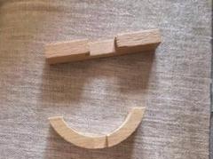 木製 曲線と直線の部品