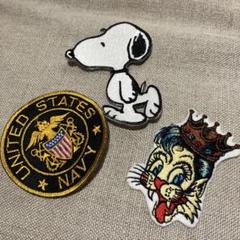 スヌーピー・アメリカ海軍・ライオンワッペンセット