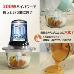 ハイパワー300W⭐面倒な微塵切りやミンチも瞬時に完了♪❤️フードプロセッサー
