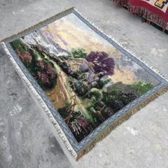 絵画風　マルチカバー　ソファーカバー　ヴィンテージラグ　114x174