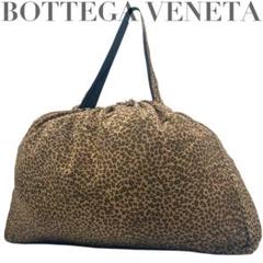 レア色 ボッテガヴェネタ レザーハンドル ポーチ ヒョウ柄 入手困難 BOTTEGA VENETA】 ボッテガ・ヴェネタ レオパード ヒョウ柄