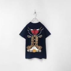【レア】ヴィンテージ だまし絵 プリント Tシャツ タキシード 半袖 ブラック