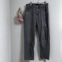UNIQLO デニム ブラックデニム テーパード 黒 カジュアル 普段着 M