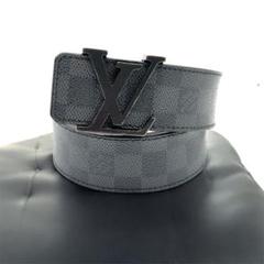 ルイヴィトン　LOUIS VUITTON　ベルト　サンチュール　ダミエ　LVロゴ