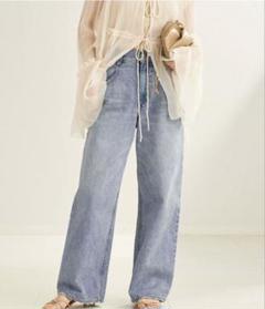 Plage RIAM WIDE デニム　ブルー　サイズ 34 プラージュ Plage R'IAM ルーズワイドデニム （ブルー A
