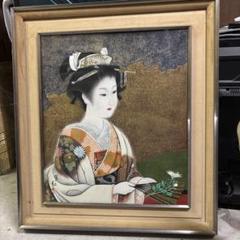 色紙　日本画 婦人画　額縁　金箔#3001 Amazon | 大仙 額縁 色紙額 風雅 シルバー 520100201 作品寸法