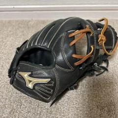 ⭐️美品⭐️Mizuno 黒 レザーグローブ　未使用 Mizuno レザーグローブ 黒 ゴールドロゴ - メルカリ