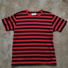 【新品】fides 赤黒ボーダー Tシャツ XLのサムネイル