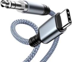 AUXケーブル タイプc USB C to 3.5mm グレー 2m