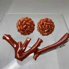 本血赤珊瑚　ブローチ　タイピン等　28g 東さ7-0728☆2F