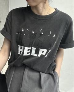 BEATLES HELP! ビートルズプリントTシャツ ブラックのサムネイル