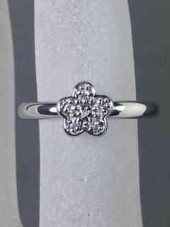 楽天カード分割】 ポンテヴェキオ 10号 3.6g D0.12ct K18WG ...