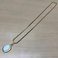 ノリタケ　k18メッキ　SN 3M刻印　石付き（陶器製？）　ネックレス　金色