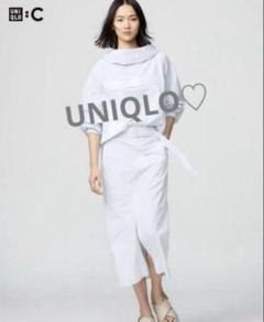 新品未使用タグ付き　UNIQLO ベルテッドナロースカート　タイトスカート